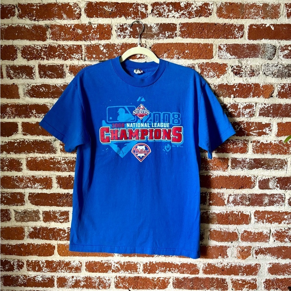 Philadelphia Phillies 2008 Blue and Red National League Champions T-Shirt